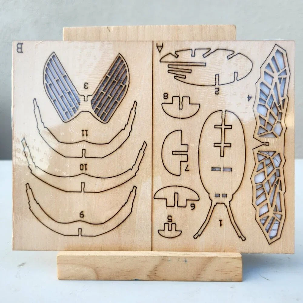 NEW 3D Wooden Beetle Puzzle Insect Animal Model Kit STEM Crafts DIY Brain Teaser